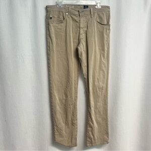 Ag Adriano Goldschmied Straight-Leg Jeans in Khaki Tan